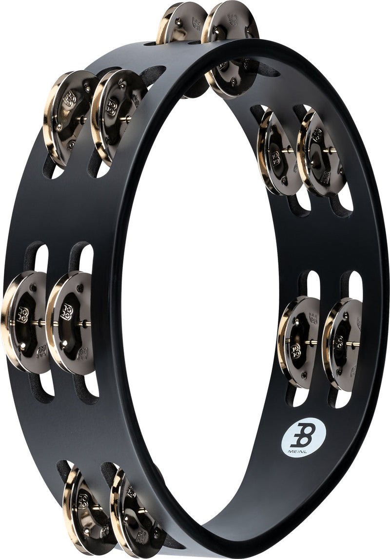 Meinl Compact Wood Series Tambourine - Black w/Silver Jingles