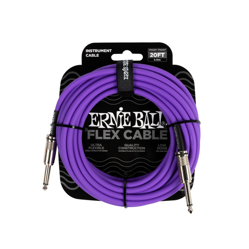 Ernie Ball Straight/Straight 20 ft. Flex Instrument Cable Purple