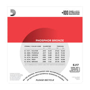 D'Addario EJ17 Phosphor Bronze, Medium, 13-56 - Tarpley Music Company, Inc.