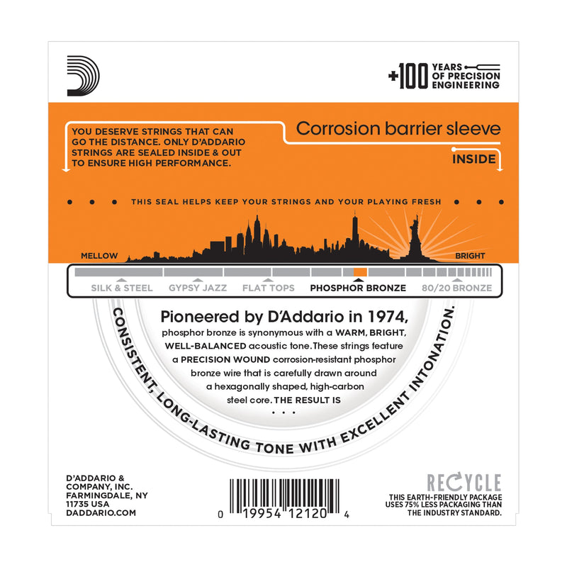 D'Addario EJ41 12-String Phosphor Bronze, Extra Light, 9-45 - Tarpley Music Company, Inc.