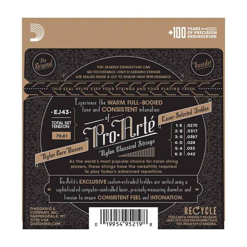 D'Addario EJ43 Pro-Arté Nylon, Light Tension - Tarpley Music Company, Inc.