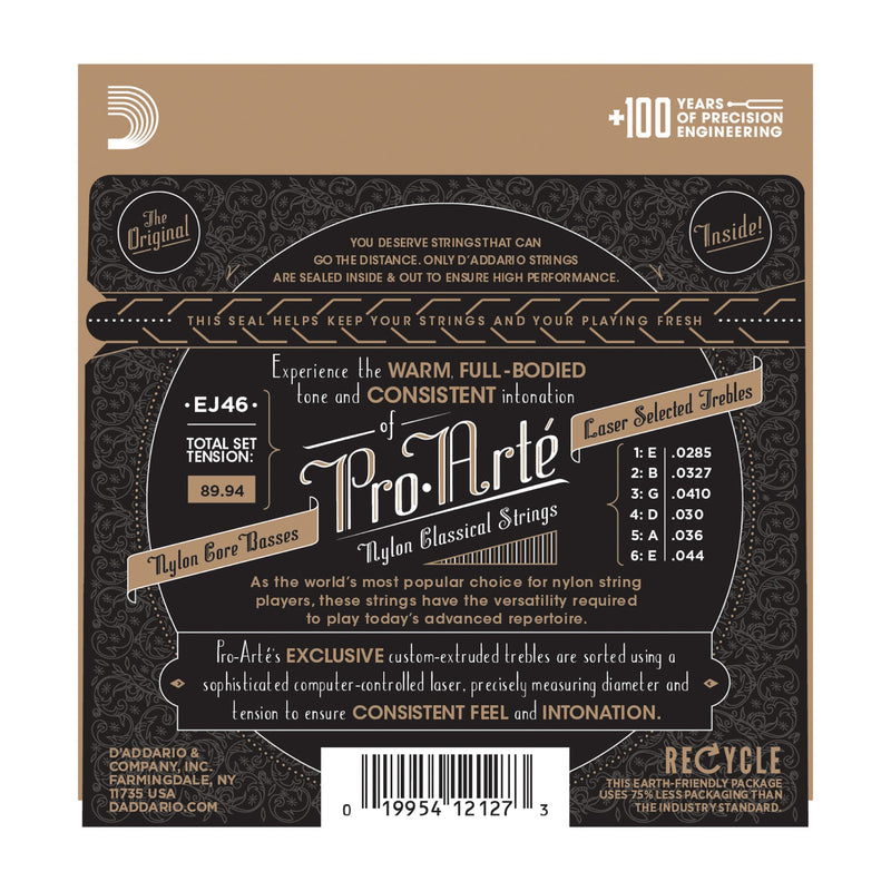 D'Addario EJ46 Pro-Arté Nylon, Hard Tension - Tarpley Music Company, Inc.