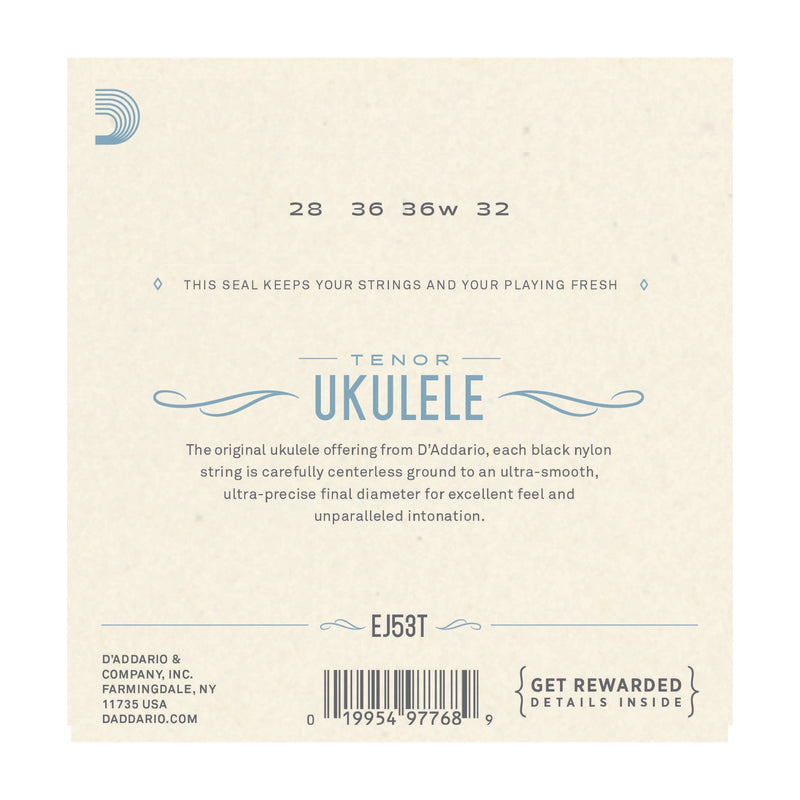 D'Addario EJ53T Pro-Arté Rectified Ukulele, Tenor - Tarpley Music Company, Inc.