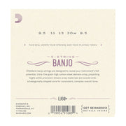 D'Addario EJ60+ 5-String Banjo, Nickel, Light Plus, 9.5-20 - Tarpley Music Company, Inc.