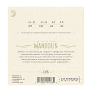 D'Addario EJ75 Mandolin Strings, Phosphor Bronze, Medium/Heavy, 11.5-41 - Tarpley Music Company, Inc.
