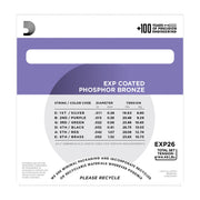D'Addario EXP26 Coated Phosphor Bronze, Custom Light, 11-52 - Tarpley Music Company, Inc.