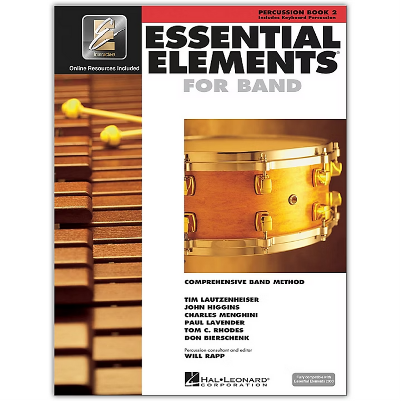 Essential Elements for Band - Percussion (Includes Keyboard Percussion) - Book 2 (2024 Edition)