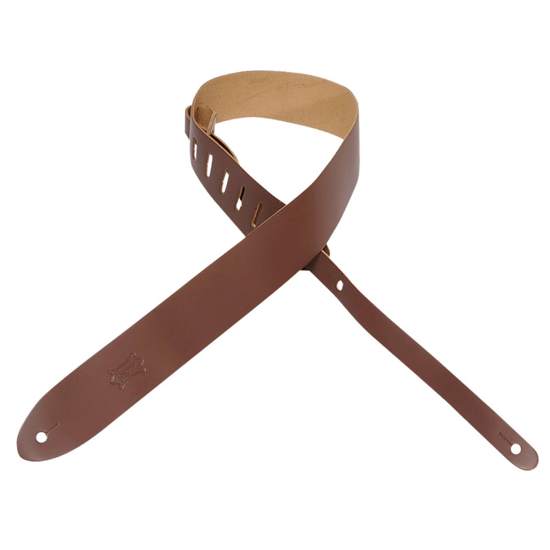 Levys Lead Leather Series 2" Brown Guitar Strap