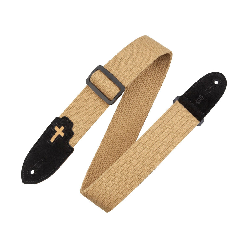 Levys Cotton & Suede Series 2" Tan Guitar Strap
