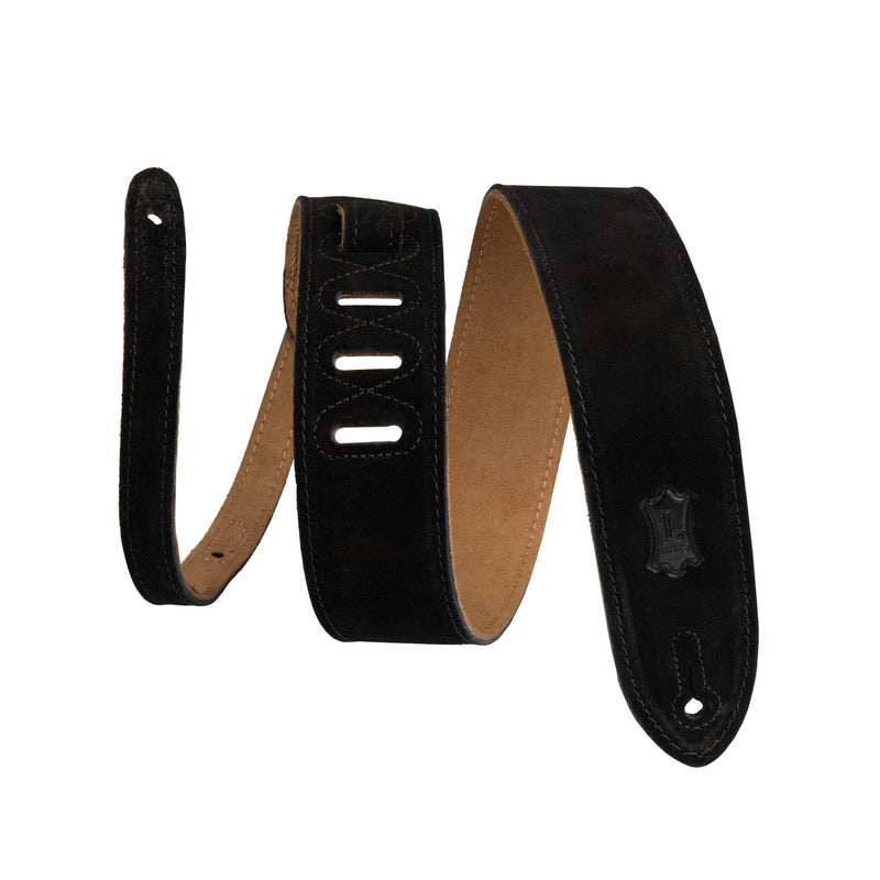 Levys Simply Suede Series 2" Black Guitar Strap