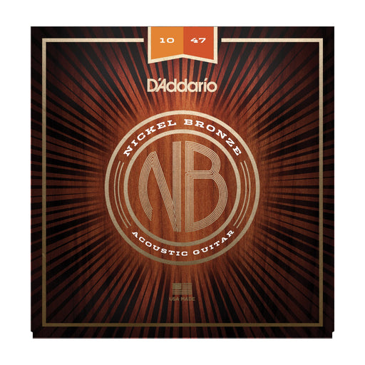 D'Addario NB1047 Nickel Bronze Acoustic Guitar Strings, Extra Light, 10-47 - Tarpley Music Company, Inc.