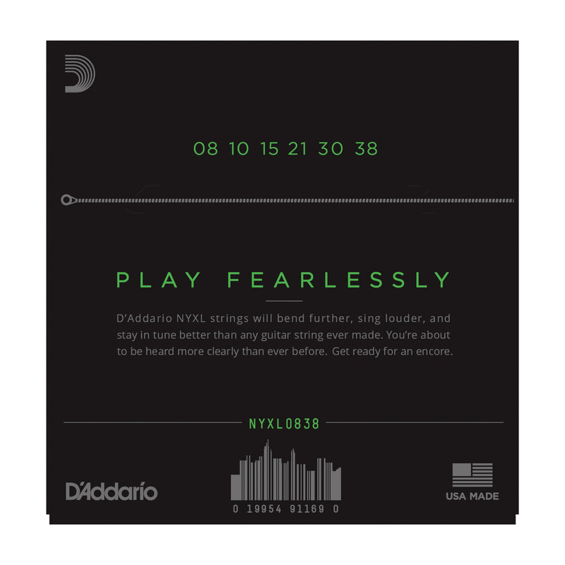 D'Addario NYXL0838 Nickel Wound, Extra Super Light, 08-38 - Tarpley Music Company, Inc.