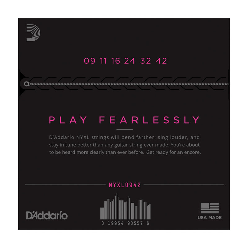 D'Addario NYXL0942 Nickel Wound, Super Light, 09-42 - Tarpley Music Company, Inc.