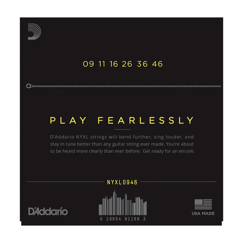 D'Addario NYXL0946 Nickel Wound, Super Light Top / Regular Bottom, 09-46 - Tarpley Music Company, Inc.