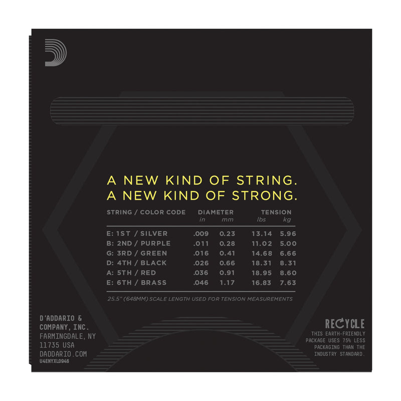 D'Addario NYXL0946 Nickel Wound, Super Light Top / Regular Bottom, 09-46 - Tarpley Music Company, Inc.