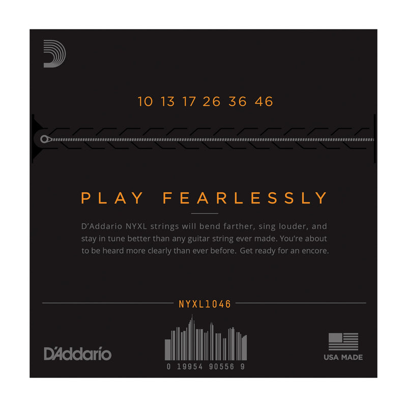 D'Addario NYXL1046 Nickel Wound, Regular Light, 10-46 - Tarpley Music Company, Inc.