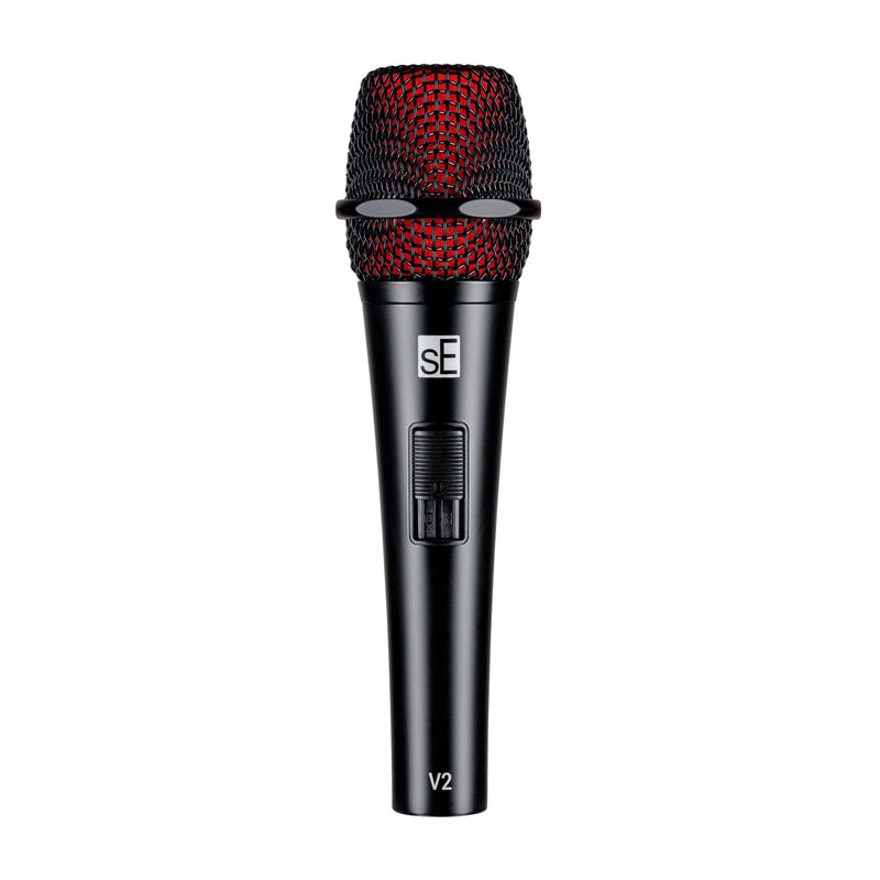 sE Electronics V2 SuperCardioid Dynamic Handheld Vocal Microphone with On/Off Switch - Black