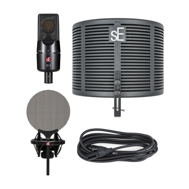 sE Electronics X1 S Large Diaphragm Condenser Microphone Vocal Pack with Reflexion Filter X
