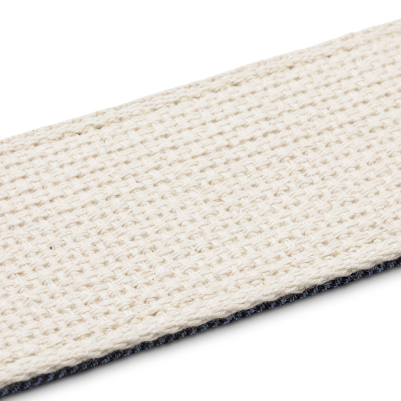 Taylor 2.5" Vegan Guitar Strap, Herringbone Hemp Cotton, Blue